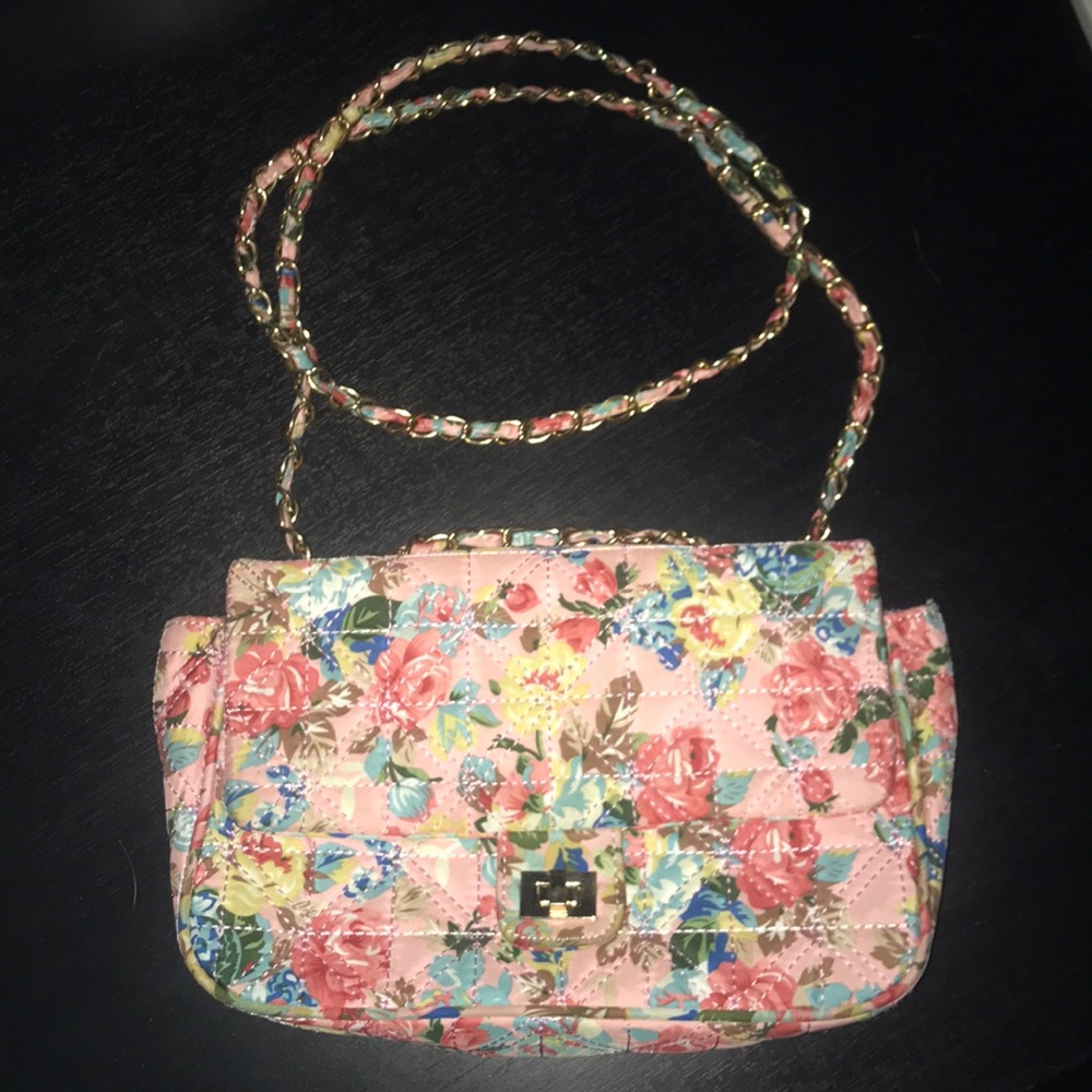 3AM Forever Floral Cross Body Chain Shoulder Purse